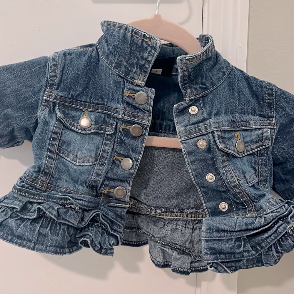 Ruffle Jean Jacket
